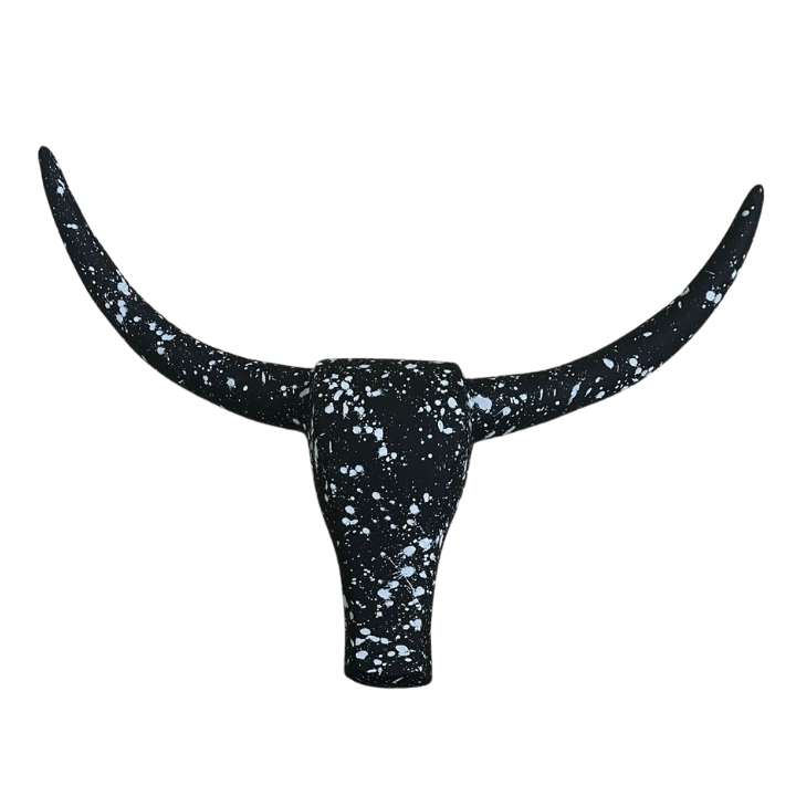 Concrete Nguni in Black Splatter