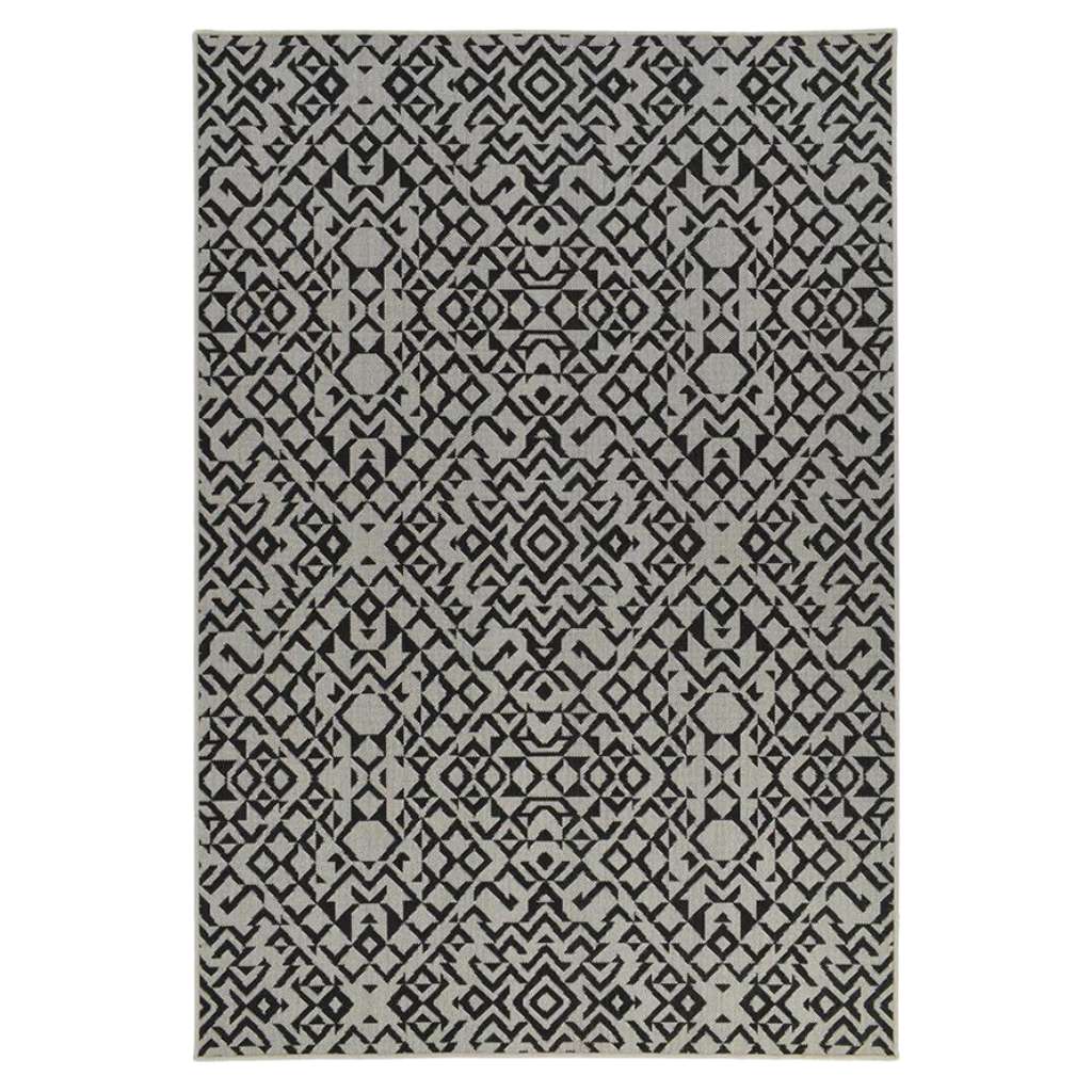 Kayden White with Black | rug