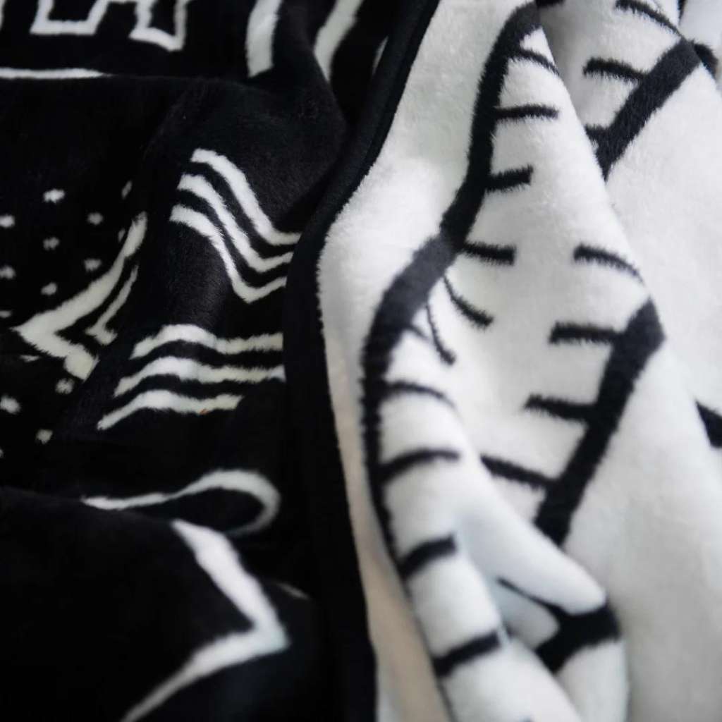 Lifestyle image of Mali Cotton Suede Mud Cloth Black/White 2