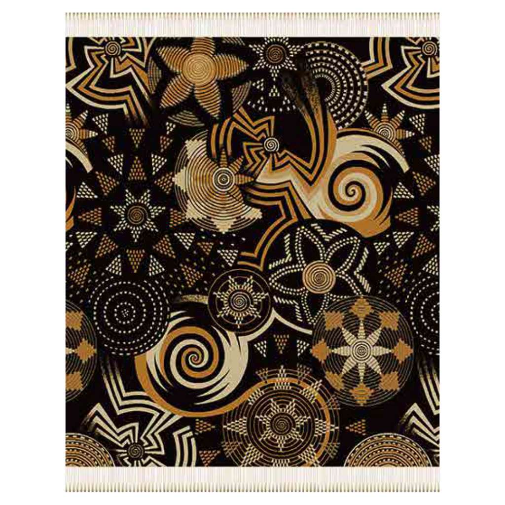 Top view of the Rwanda Throw Cocoa/Leather