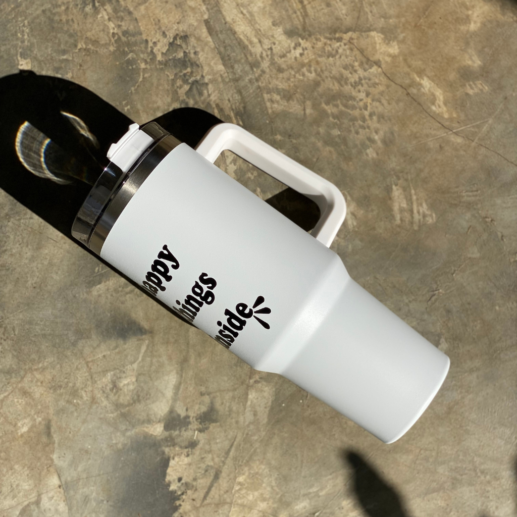 Travel Tumbler | White - Happy Things Inside