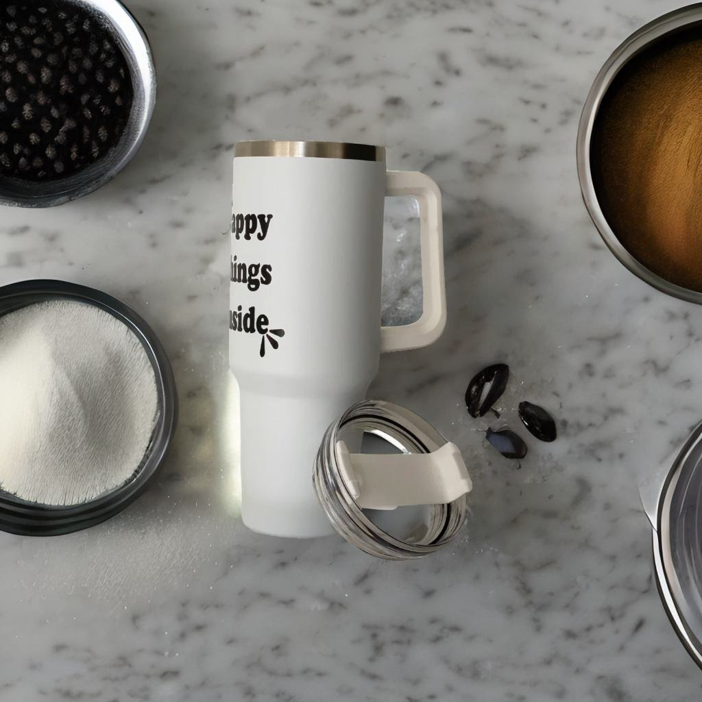 Travel Tumbler | White - Happy Things Inside