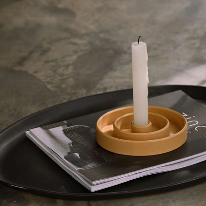 Maze Candle Holder | in Mustard