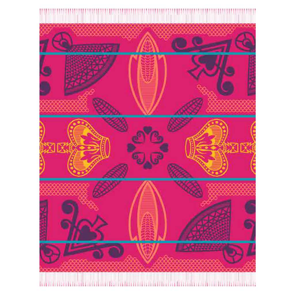 Basotho Throw | Cerise/Grape