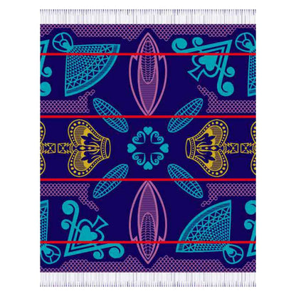 Basotho Throw | Navy/Aquamarine