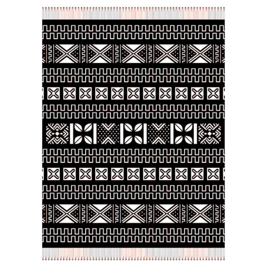 Mud Cloth Throw | Black/Natural