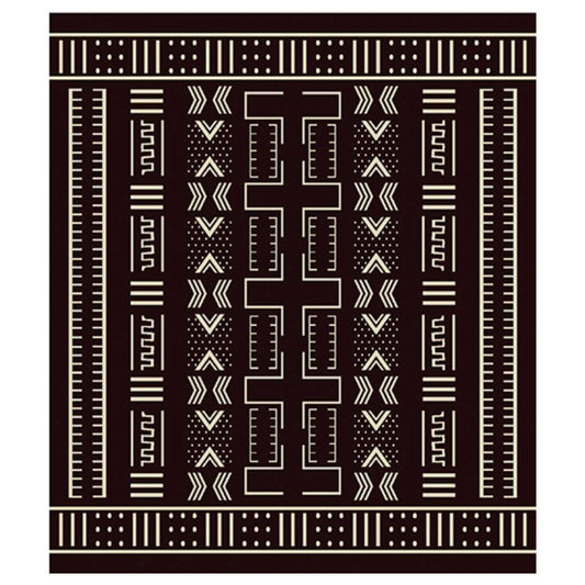 Top view of Mali Cotton Suede Mud Cloth Mink/Bone