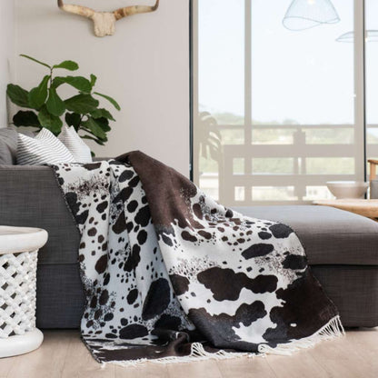 Nguni Skin Throw | Natural/Black