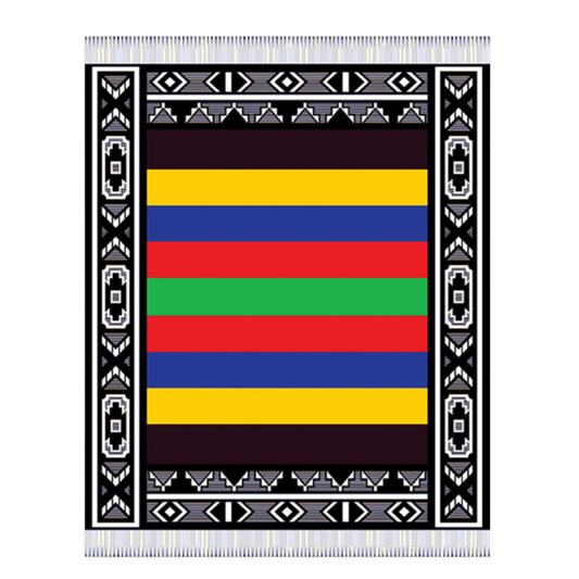 Top view of the Ndebele - Beads | Black/Natural