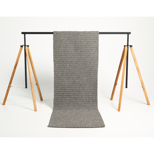 Front view of the Crochet Runner Rug in colour Willow