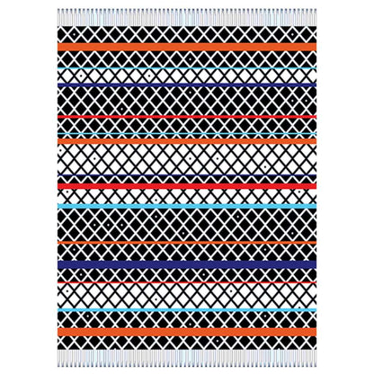 Top view of the Xhosa Ithumbu Throw Black/Natural 