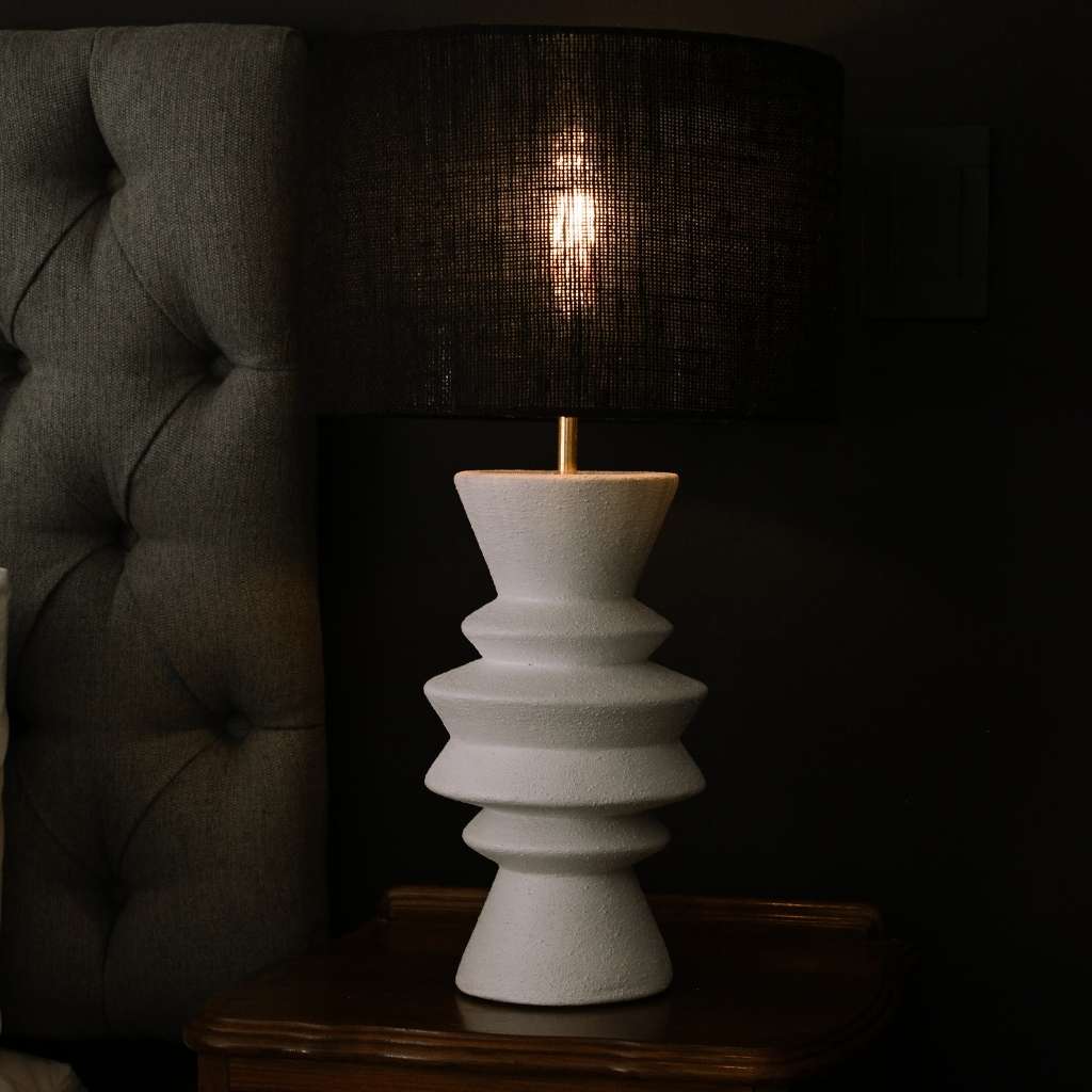 ZigZag White | Artisan Table Lamp