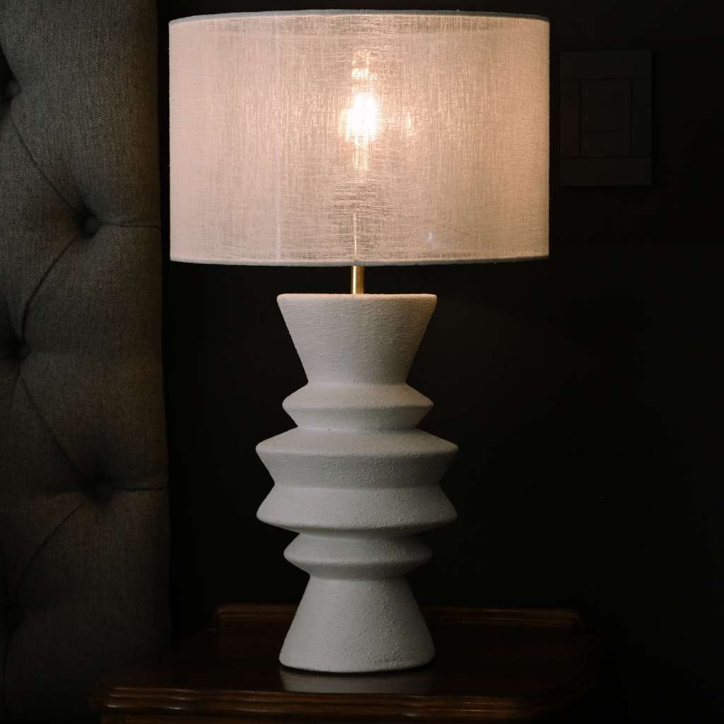 ZigZag White | Artisan Table Lamp